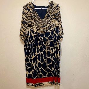 Marble print dress by Tiana B.